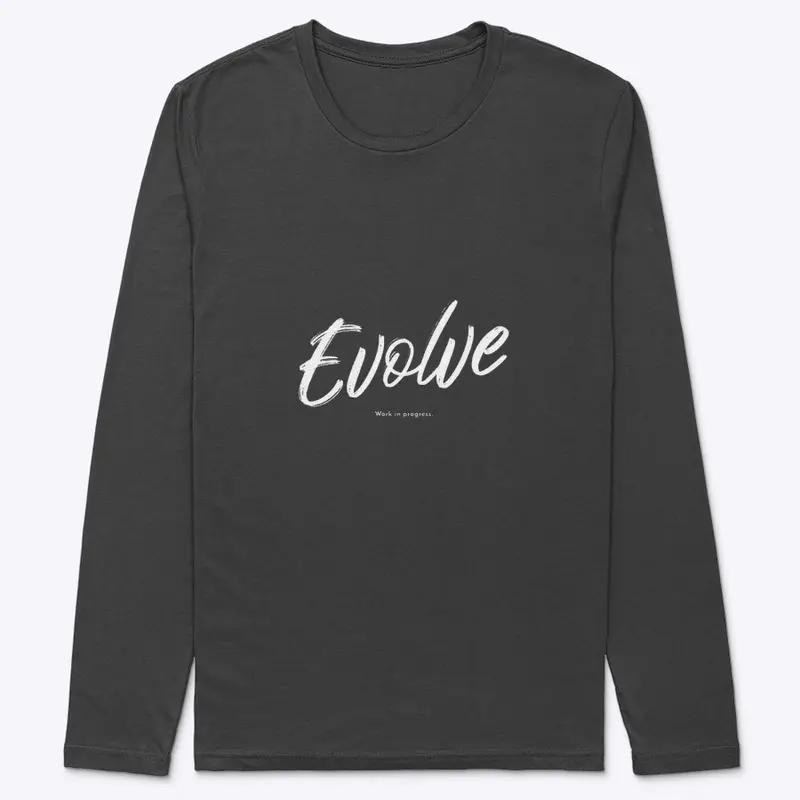 Evolve work in progress apparel.